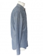 Chemise manches longues en chambrai de coton bleu jean Taille XS