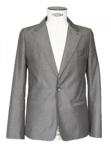 Men's grey cotton classic blazer jacket Retail price €360 Size S