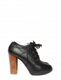 SILVERADO Black leather laced up low boots Retail price €550 Size 37
