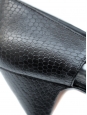 Escarpins sandales en cuir et toile noir Taille 37,5