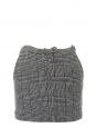 Grey glen check wool mini skirt Retail price €250 Size 38