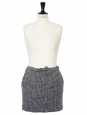 Mini jupe en laine imprimé tartan gris Prix boutique 250€ Taille 38