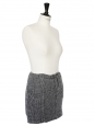 Mini jupe en laine imprimé tartan gris Px boutique 250€ Taille 38