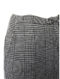 Mini jupe en laine imprimé tartan gris Px boutique 250€ Taille 38
