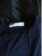 Robe fluide en coton bleu marine et soie noire Px boutique 850€ Taille 36 
