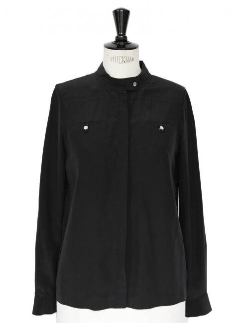 Marianna black silk top shirt Retail price €315 Size 36