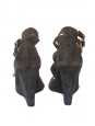 Sandales compensées multi-brides en daim noir gris anthracite Px boutique 595€ Taille 37