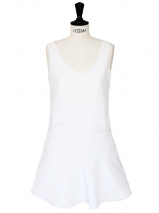 Robe dos nu V en soie et lin blanc Px boutique 1200€ Taille 36