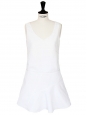 White linen and silk sleeveless dress Retail price €1200 Size 36