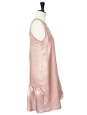 TARA JARMOn Antique pink viscose satin sleeveless dress Retail price €220 Size 38