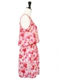 Robe LOUISON en soie imprimée rose et jaune NEUVE Px boutique 148€ Taille 36