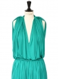 Robe de soirée drapée et plissée style grecque vert émeraude Px boutique 1850€ Taille 38/40