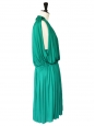 Robe de soirée drapée et plissée style grecque vert émeraude Px boutique 1850€ Taille 38/40