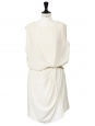 Robe sans manches asymétrique en crêpe de soie et dentelle ivoire Px boutique 950€ Taille 38
