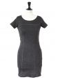 Dark grey merino wool jersey close-fitted dress Size 36