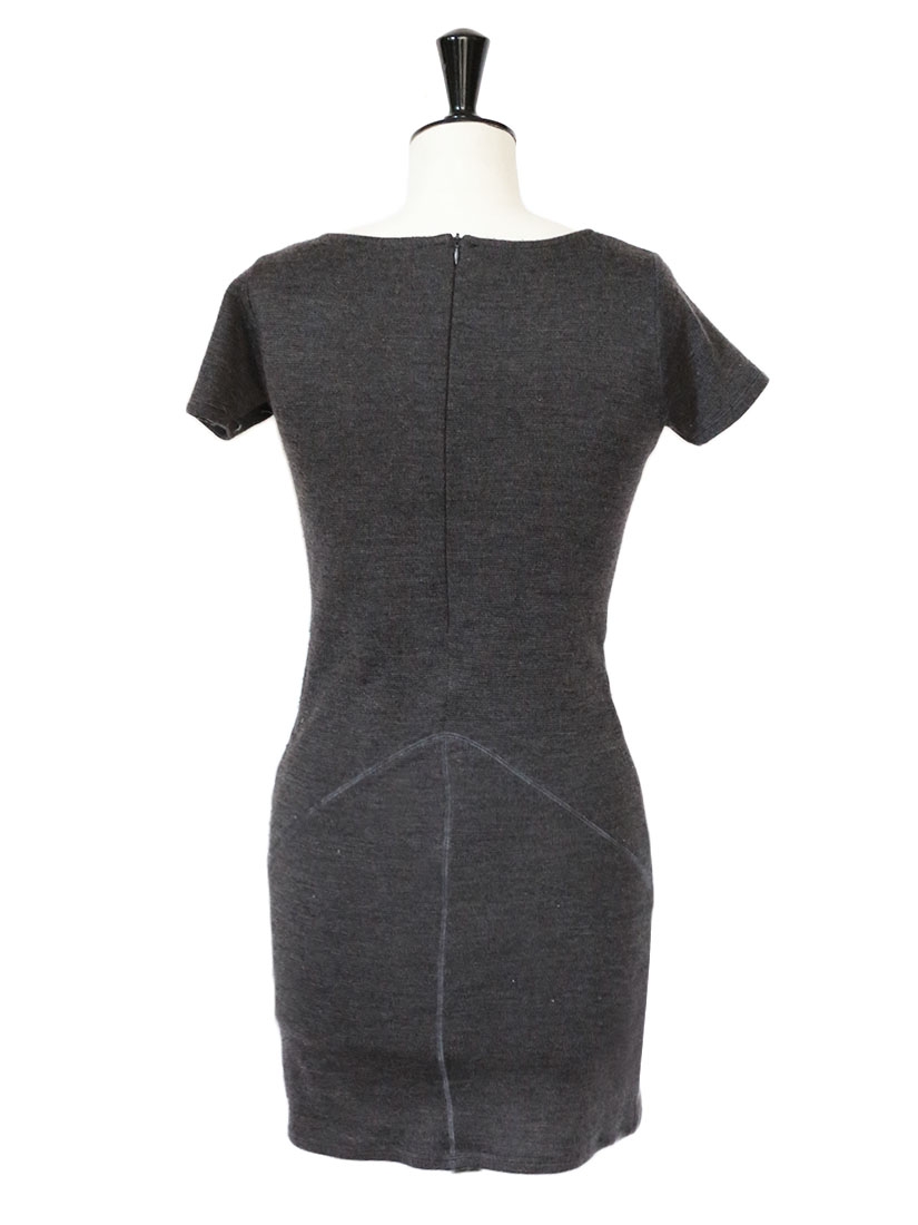 Chloe Merino Wool Fitted Dress - Black - wool