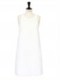 Ivory white sleeveless swing dress Retail price €750 Size 36