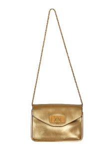 SALLY Gold leather cross body bag Retail price €1320