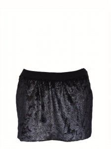 CYGNE Iridescent brown grey faux fur mini skirt Size 36