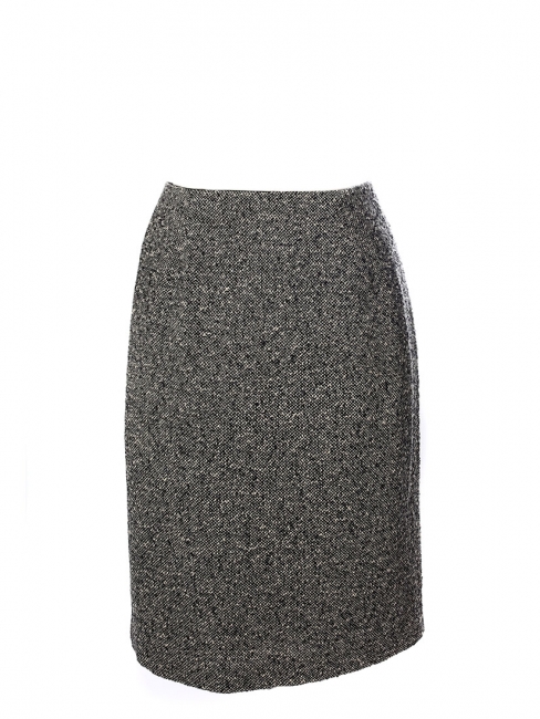 Black and white virgin wool tweed pencil skirt Retail price €200 Size 38