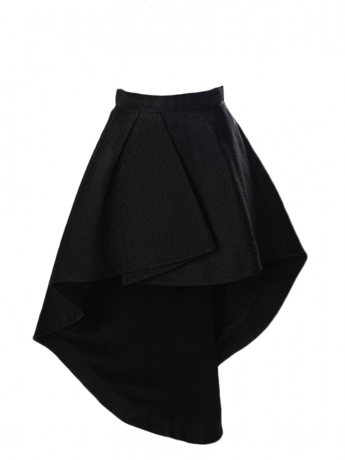 Jupe Couture en laine et soie noire Défilé Fall 2013 NEUVE Prix boutique 2500€ Taille 34