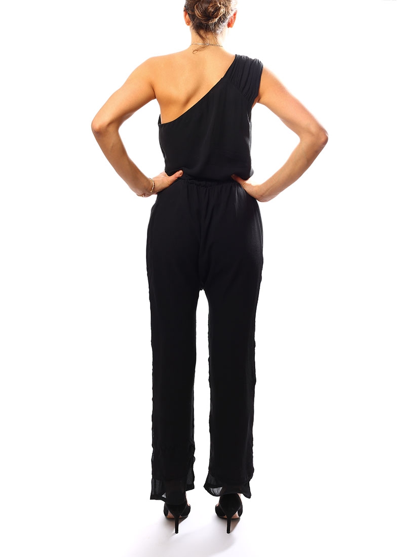 Adrianna Papell One Shoulder Wide Leg Jumpsuit, Red at John Lewis & Partners