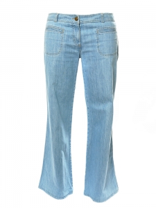 CHLOE Light washed blue wide leg flared jeans Retail price €360 Size 42