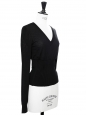Pull corset col V en laine fine noire Px boutique 450€ Taille 34/36