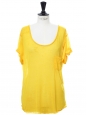 T-shirt ultra fin et doux jaune mimosa Px boutique 90€ Taille 38