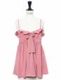 Pink ruffle silk babydoll top Retail price €880 Size 34