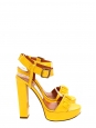 LANVIN Rare sandales en cuir verni jaune canari Px boutique 720€ Taille 37