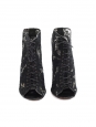Sandales à talon en dentelle et cuir noir Px boutique 650€ Taille 38