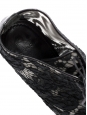 Sandales à talon en dentelle et cuir noir Px boutique 650€ Taille 38
