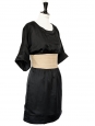 Robe kimono en soie et coton noir et beige Px boutique 1100€ Taille 34