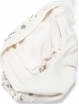 Robe Couture en soie plissée blanc ecru brodée de cristaux Swarovski Px boutique 6000€ NEUVE Taille 36