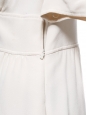 Robe décolletée manches courtes en crêpe de soie blanc ivoire Px boutique 1200€ Taille 