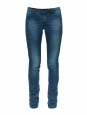 Washed dark blue cotton denim slim fit jeans Retail price €200 Size XS