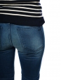Jean slim fit en denim bleu foncé effet délavé Px boutique 200€ Taille XS