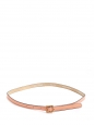 Peach pink leather fine belt with square buckle Retail price €350 Size S 