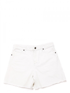 Short taille haute en jean used blanc Px boutique 150€ Taille 38