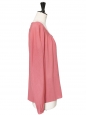 Chemise légère manches longues en laine rose framboise Px boutique 650€ Taille 38