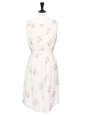 Off white silk pleated dress Retail price €2000 Size 38