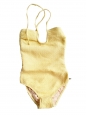 Light yellow one piece open back swimsuit Retail price €280 Size 34 / XS