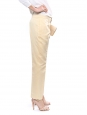 Pantalon droit en coton et soie beige champagne Px boutique 550€ Taille 38