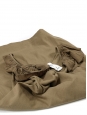 Robe sans manches en coton marron kaki et volants plissés en soie mélangée Px boutique 900€ Taille XS