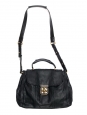 Large ELSIE Black snakeskin leather satchel bag Retail price €2600