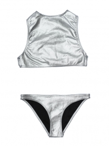Metallic grey OKINAWA and SHIKOKU bikini swimsuit NEW Retail price $385 Size XS