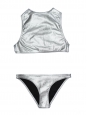 Metallic grey OKINAWA and SHIKOKU bikini swimsuit NEW Retail price $385 Size XS