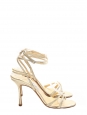 JULIET Gold leather heeled sandals with ankle strap Retail price €450 Size 38.5