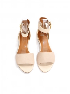 Pale pink and nude leather LAZISE flat sandals NEW Retail price €475 Size 36.5
